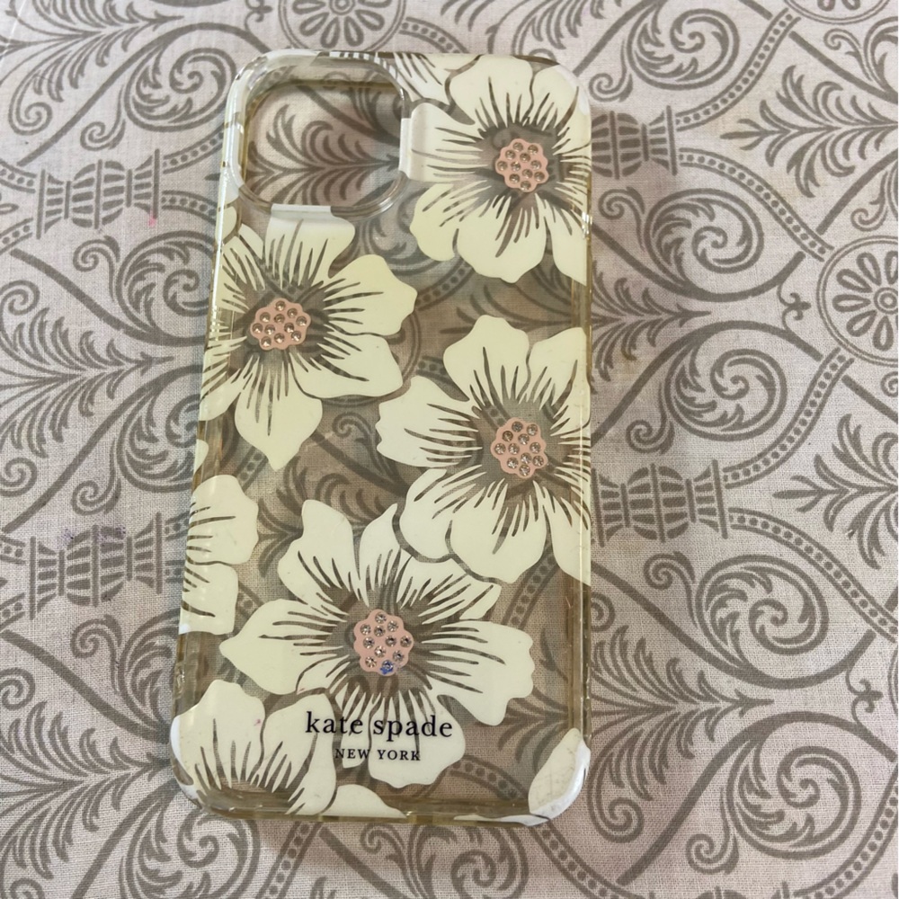 iPhone 13 Hard Case Plastic Kate Spade New York Floral Clear